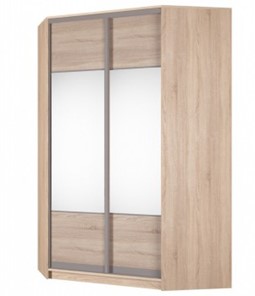 Угловой шкаф Аларти (YA-230х1400(602) (2) Вар. 2; двери D3+D3), с зеркалом в Заводоуковске - предосмотр