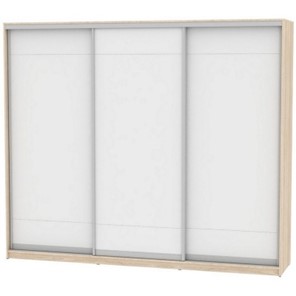 Шкаф 3-дверный Белла (B-230х270х60-1) (792) (Двери D9+D9+D9), без зеркала, ДСС-Белый в Тюмени