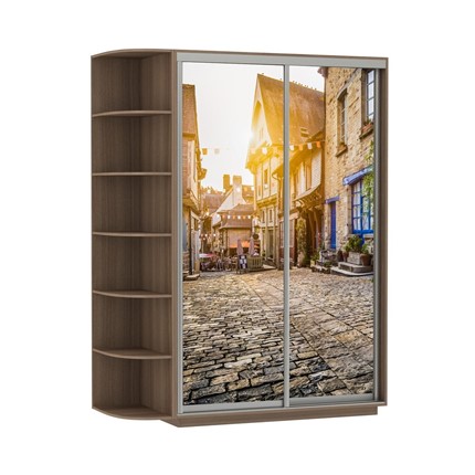 Шкаф 2-х дверный Экспресс 1900x600x2200, со стеллажом, Улица/шимо темный в Тюмени - изображение