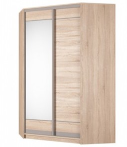 Угловой шкаф Аларти (YA-230х1400(602) (10) Вар. 5; двери D1+D2), с зеркалом в Заводоуковске - предосмотр