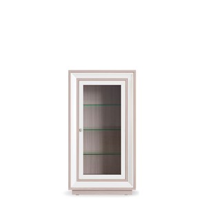 Шкаф низкий  (1 стеклодверь) Прато 776, Ясень светлый \ жемчуг в Тюмени
