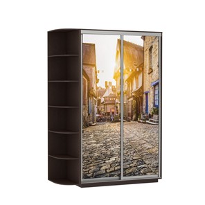 Шкаф 2-дверный Экспресс 1900x600x2400, со стеллажом, Улица/венге в Тюмени