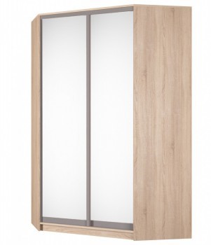 Шкаф угловой Аларти (YA-230х1400(602) (4) Вар. 2; двери D5+D5), с зеркалом в Заводоуковске - изображение