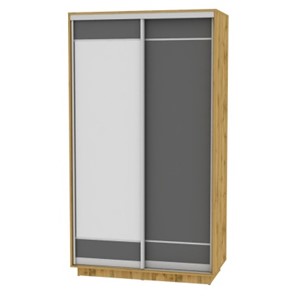 Шкаф 2-дверный Весенний HK1, 2155х1200х600 (D1D2), ДВ-Графит в Тюмени
