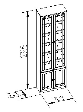 Шкаф для книг Sherlock 32, Дуб Сонома в Тюмени - изображение 3