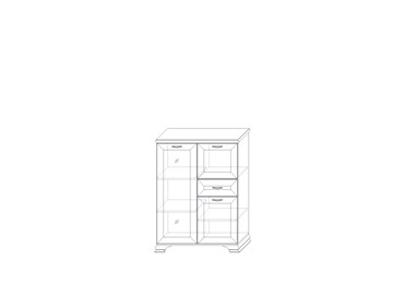 Низкий шкаф (1 стеклодверь) Сиена, Бодега белый / патина золото в Тюмени - предосмотр 1