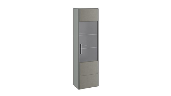 Шкаф одностворчатый Наоми для посуды, цвет Фон серый, Джут ТД-208.07.25 в Заводоуковске - изображение
