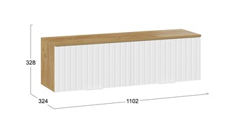 Навесной шкаф Хилтон 1100 (Дуб Крафт Золотой/Белый матовый) в Заводоуковске - предосмотр 4