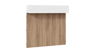 Шкаф настенный с декоративными панелями Порто (366) СМ-393.21.023-24 (Белый жемчуг/Яблоня беллуно/Белый софт) в Тюмени