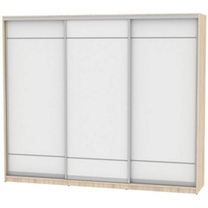Шкаф 3-створчатый Белла  (B-230х270х60-2) (792) (Двери  D7+D7+D7), без зеркала, ДСС-Белый в Заводоуковске - предосмотр