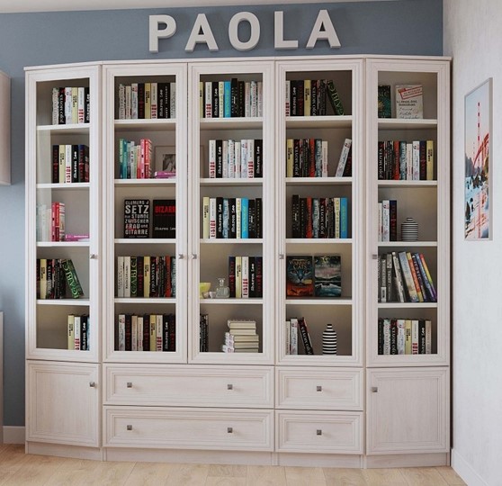 Шкаф для книг Paola 133, Ясень Анкор светлый в Тюмени - изображение 4