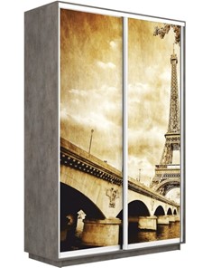 Шкаф 2-створчатый Экспресс 1200x450x2200, Париж/бетон в Тюмени - предосмотр