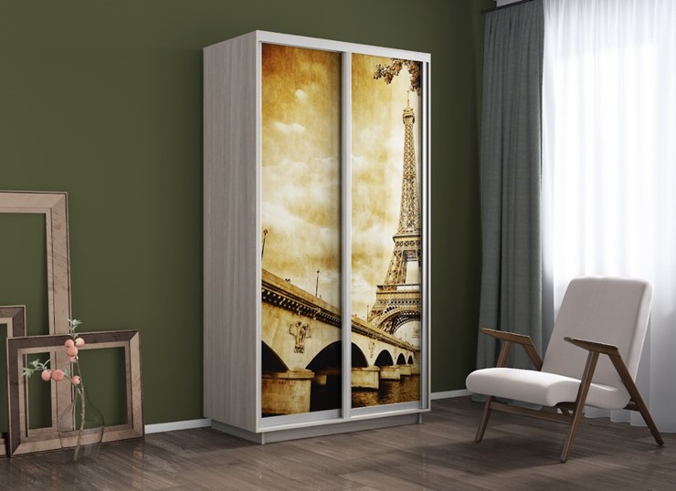 Шкаф 2-створчатый Экспресс 1200x600x2200, Париж/шимо светлый в Тюмени - изображение 3