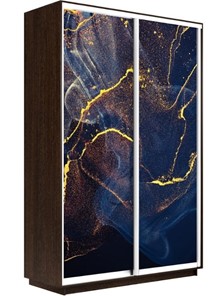 Шкаф 2-створчатый Экспресс 1600x450x2400, Абстракция золотая пыль/венге в Заводоуковске