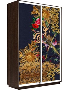 Шкаф Экспресс 1600x450x2400, Золотой орнамент/венге в Ишиме