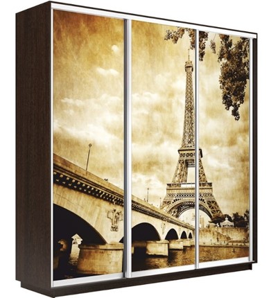 Шкаф 3-створчатый Экспресс 1800х600х2200, Париж/венге в Заводоуковске - изображение