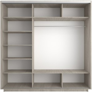 Шкаф 3-створчатый Экспресс (ДСП/Зеркало/ДСП), 2100х600х2400, шимо светлый в Тюмени - предосмотр 2