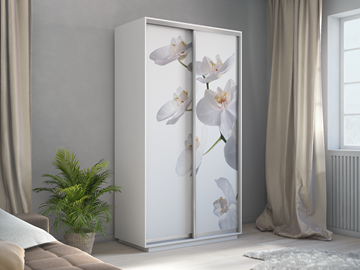 Шкаф 2-створчатый Хит 1200x600x2200, белая орхидея, белый снег в Заводоуковске - предосмотр 3