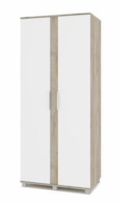 Шкаф 2-х дверный П-21, Серый дуб/Белый в Тюмени