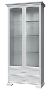 Шкаф-витрина Грация ШР-2, белый, 2 стекла в Тюмени