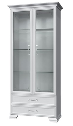 Шкаф-витрина Грация ШР-2, белый, 2 стекла в Тюмени - изображение