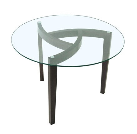 Круглый столик Оникс-1, Венге/Прозрачное стекло в Заводоуковске - изображение