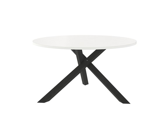 Круглый столик Триада-15Д, черный/белый в Заводоуковске - изображение