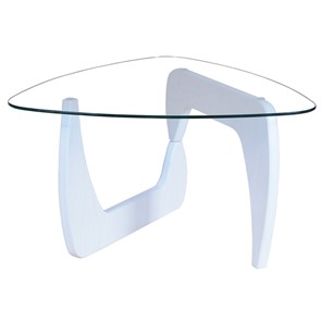 Стеклянный столик в гостиную Берген-3, белый в Заводоуковске