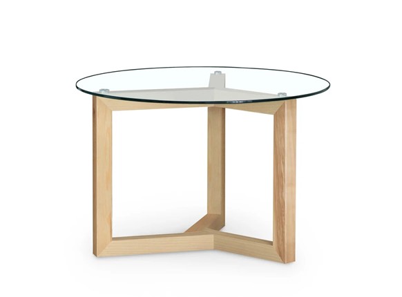 Журнальный столик Оникс-8, Натуральный массив/Прозрачное стекло в Тюмени - изображение