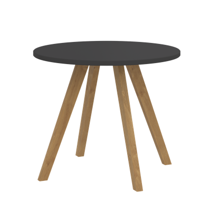 Журнальный стол круглый FORTA Черный Графит-Черный Графит-Бук FCT 570 (570х570х475) в Тюмени - изображение