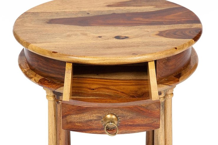 Кофейный стол Бомбей - 1149  палисандр, 45*45*60, натуральный (natural) арт.10049 в Тюмени - изображение 1