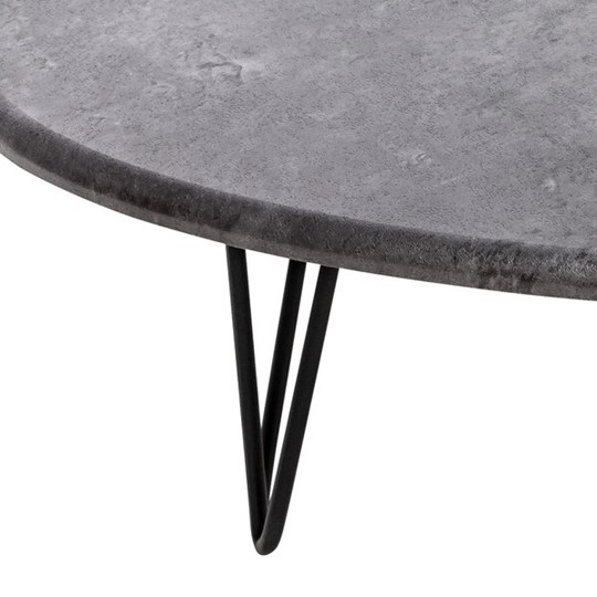 Журнальный столик Дадли (Черный/Серый бетон) в Заводоуковске - изображение 5