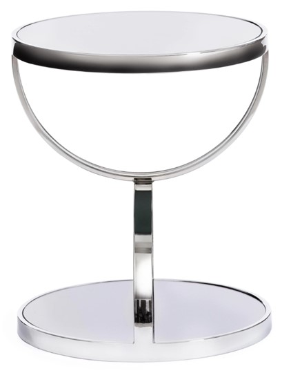 Столик GROTTO (mod. 9157) металл/дымчатое стекло, 42х42х50, хром в Заводоуковске - изображение 1
