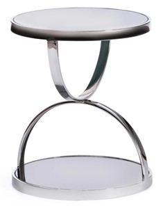Стеклянный столик GROTTO (mod. 9157) металл/дымчатое стекло, 42х42х50, хром в Заводоуковске