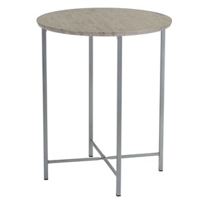 Круглый столик Мебелик BeautyStyle-16 (серый шпат/металлик) в Тюмени