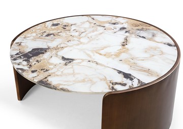 Круглый стол CT3095CL (D90) белая керамика /бронзовый в Тюмени - предосмотр 3