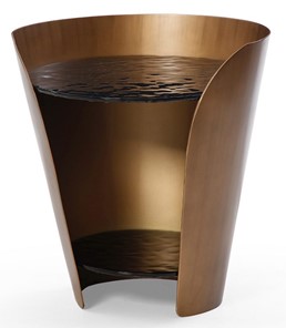 Стеклянный столик в зал ET6123 (D48,6) закаленное стекло/бронзовый в Ишиме