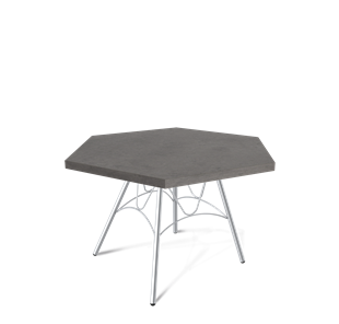 Журнальный столик SHT-S100 / SHT-ТT20 70 ЛДСП (бетон чикаго темно-серый/хром лак) в Тюмени