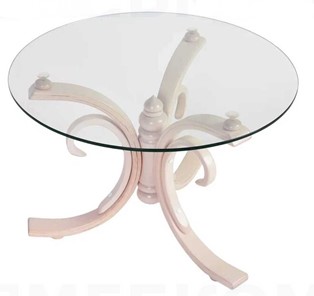 Стеклянный столик в гостиную СЖ 5 беленый дуб/стекло в Ишиме
