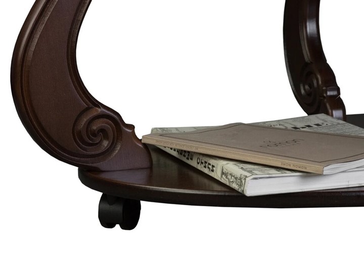 Журнальный стол Овация-М на колесах (темно-коричневый) в Тюмени - изображение 1