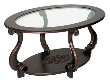 Стеклянный столик Овация-С, темно-коричневый в Тюмени