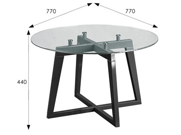 Стеклянный стол Рилле-445 (серый графит) в Тюмени - предосмотр 5