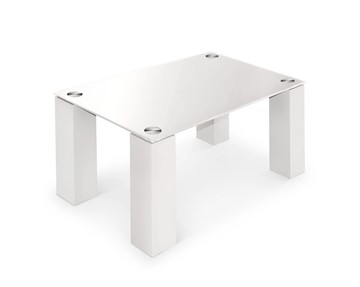 Журнальный стол Колизей-8, белый/белое стекло в Ишиме