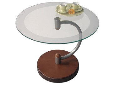 Стеклянный столик Дуэт 13Н (металлик средне-коричневый) в Тюмени