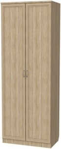 Шкаф двухдверный 100 со штангой, цвет Дуб Сонома в Заводоуковске - изображение