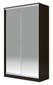 Шкаф 2-х дверный 2200х1500х420 Хит-22-4-15-88, Матовое стекло, Венге в Тюмени - предосмотр