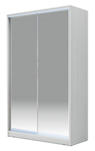 Шкаф-купе 2-х створчатый 2400х1500х620 Хит-24-15-88, Матовое стекло Белый в Тюмени