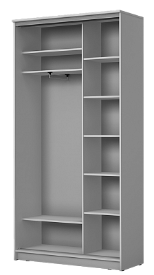 Шкаф 2-х дверный 2400х1500х420 два зеркала, "Колибри" ХИТ 24-4-15-66-03 Ясень Дуб Млечный в Тюмени - изображение 1
