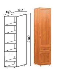 Распашной шкаф Александра-1, ПР-4, шимо светлый, МДФ с кожзамом в Ишиме