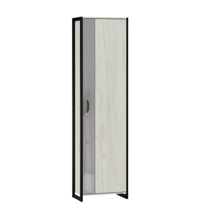 Одностворчатый шкаф Техно ЛД 678.320.000.002 Дуб крафт белый/черный (Корпус+дверь) в Тюмени - изображение